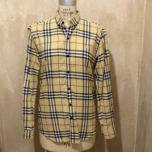 Burberry Brit Classic Plaid Button Down Shirt Med.